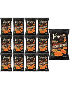 Vegeat's Barbecue Chickpea Chips - 50g x 12 - Oven Baked not Fried , High Fiber