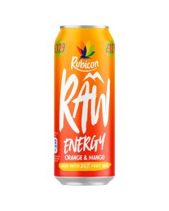 Rubicon Raw Energy Orange & Mango 500ml x 12  PM£1.29 BBE Jul 23