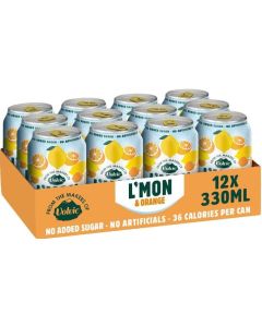 Volvic L'mon & Orange Sparkling Citrus Drink 330ml x 12