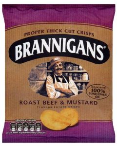Brannigans Roast Beef & Mustard Potato Crisps 40g x 18