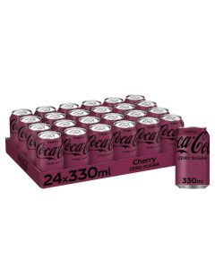 Coca Cola Cherry Zero Sugar 330ML x24 Best Before 30/06/2024