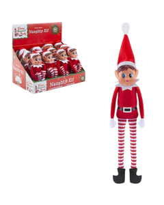 Red Long-Leg Soft Body Girl Elf with Vinyl Face & Hat