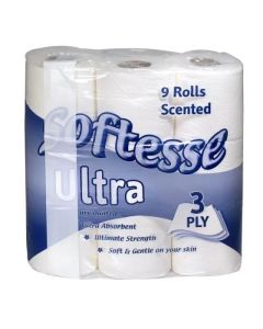 Softesse Ultra Scented 3 PLY Toilet Rolls (5 x9pk) 45 Rolls