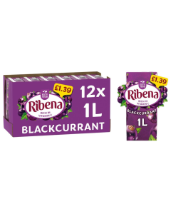 Ribena Blackcurrant 1L x 12 PM£1.39