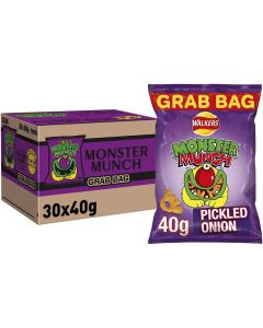 Walkers Monster Munch Pickled Onion Crisps 40g x 30