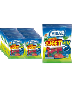 Vidal Sugared Sweet Mix - Pack of 14 x 100g - Assorted Flavours, Gluten Free, BBE: 10/2025