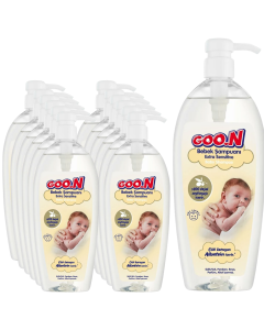 GOO.N Extra Sensitive Baby Hair & Body Shampoo - Pack of 12 x 700ml - Contains Olive Oil, Contains allantoin for skin protection