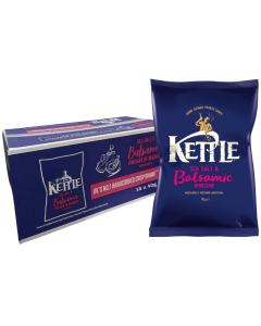 Kettle Sea Salt & Balsamic Vinegar Potato Chips 40g x 18 