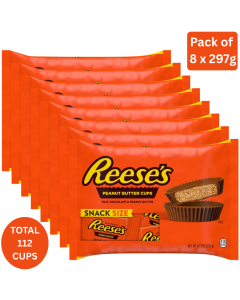 Reese’s Peanut Butter Cups - Pack of 8 x 14 Cups (Total 112 Cups) - Milk Chocolate & Peanut Butter