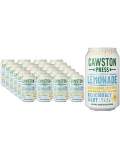 Cawston Press Sparkling Cloudy Lemonade - Pack of 24 x 330ml - Made with Squeezed Lemons & Apples