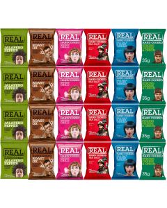 Real Hand Crips Mix Case Jalapeno, Roast Ox, Sweet Chilli, Sea Salt, Vinegar, Cheese & Onion 35g x 24