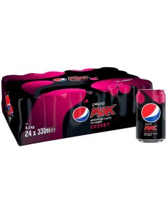Pepsi Max CHERRY Can 330ml x 24 Best Before 02/2025