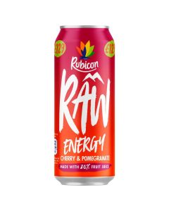 Rubicon Raw Energy Cherry & Pomagranate 500ml x 12  PM£1.29 BBE Jan 23