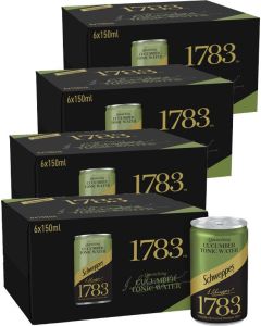 Schweppes 1783 Quenching Cucumber Tonic Water 150ml (Pack of 24)