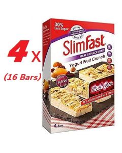 SlimFast Yoghurt Fruit Crunch Meal Replacement Bars 56g x16