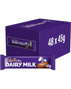 Wholesale Supplier Cadbury Dairy Milk Standard Bars 45g x 48