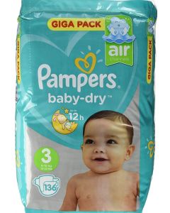 Pampers Baby Dry Gr.3 Midi 6-10kg Giga Pack