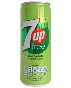 7up Free Slim Cans 24 x 250ml BBE July 21