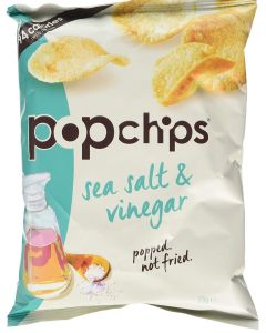 Popchips Sea Salt and Vinegar Potato Chips 23 g (Pack of 24)
