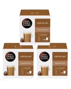 Nescafé Dolce Gusto Café Au Lait Coffee 160g x 3 x16 (48 Capsules)