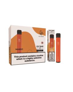 Elf Bar Mango 600 Puff, 20mg, Pack of 10