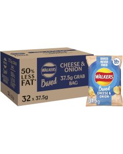 Walkers Baked Cheese & Onion Crisps 37.5g x32