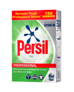 Persil Bio Professional Laundry Detergent Powder 150 Washes - Powerful Stain Removal and Brilliant Whites