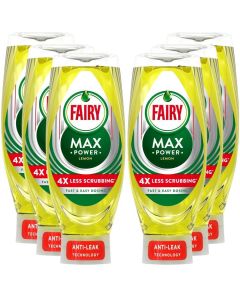 Fairy Max Power Lemon Kitchen Dishes Washing liquid 640ml x 6