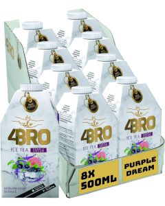 4BRO Ice Tea Purple Dream 500mlx8 Best Before 25/05/2024