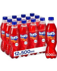 Fanta Fruit Twist 500ML Bottles PMP - Pack of 12 - Mixed Fruit Flavor Soft Drink, Best Before: 31/03/2026