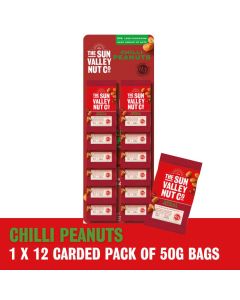 The Sun Valley Chilli Peanut Carded 50g x 12 BBE Apr 2023