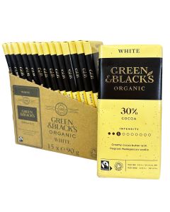 Green & Black's Organic 30% Cocoa White Chocolate Bars 2x90g - Best Before: 11.08.2025