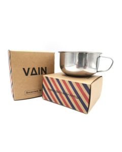 VAIN Shaving Bowl Stainless Steel Shave Cream Soap Bowl Shaving Mug  Wiith Handle