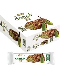 Nestle Damak Ala Pistachio Milk Chocolate Coated Wafer 30g x 12 - Crunchy & Creamy Snack,  Best Before: 02/08/2025