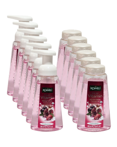 KOMILI Multi Vitamin Refreshing Foaming Soap 6x250 ml + 6x250ml free refill bottle - Total 12 Bottles