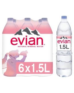 Evian Still Mineral Water  1.5L x 6