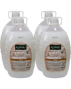 Komili Liquid Soap with Almond Milk - Pack of 4 x 3L- Contains Olive Oil, Dermatologically Tested