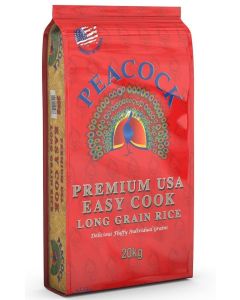 Peacock Premium USA Easy Cook Long Grain Rice 20kg