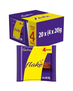 Cadbury Flake Chocolate 4 Bars Multipack 80g x 20