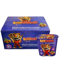 Toomunch Hazelnut Cream With Cocoa & Breadsticks - Pack of 24 x 52g - Dip & Crunch Snack Cups