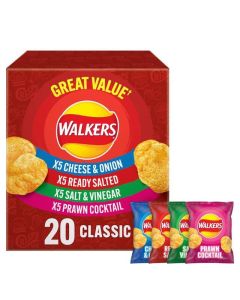 Wholesale Supplier Walkers Classic Variety Multipack Crisps 25g x 20pk