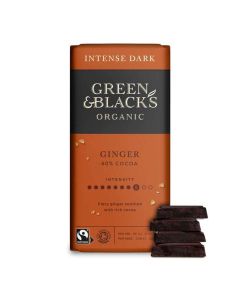 Green & Black's Organic Ginger Dark Chocolate Bar 2x90g - Best Before: 18.10.2025