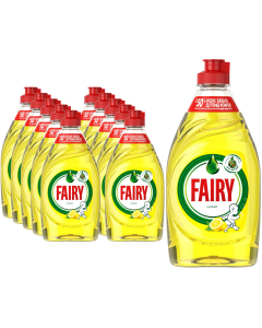Fairy Lemon Washing Up Liquid – Pack of 10 x 320ml - Clean & Fresh Scent - Tough on Grease, Gentle on Hands