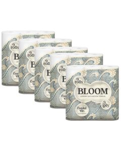Bloom Luxury Bathroom Tissue Toilet Rolls 3 Ply 9 Rolls x 5 Pack (45 rolls)