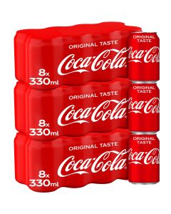 Coca Cola Can GB (3x8pk) Multipack 330ml x 24