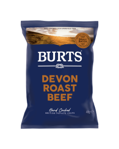Burts Devon Roast Beef Crisps Potato Chips 40g x 20