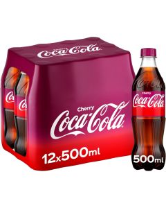 Coca Cola Cherry Bottle 500ml x 12 - Best Before 31/08/2025
