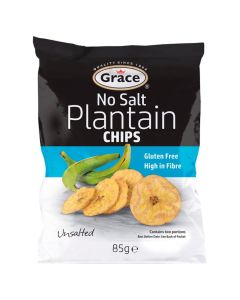 Grace No Salt Plantain Chips 85g x 9