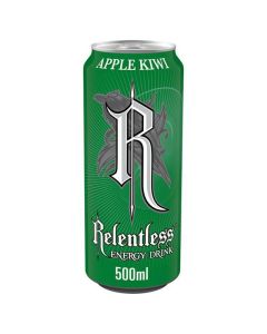 Relentless Apple & Kiwi Energy Drink 12 x 500ml