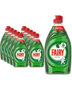Fairy Original Washing Up Liquid – Pack of 10 x 320ml - Tough on Grease, Gentle on Hands